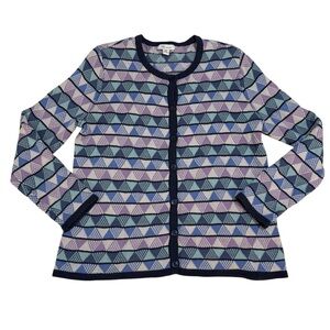 The TOG Shop Blue & Purple Triangle Vintage Cardigan
